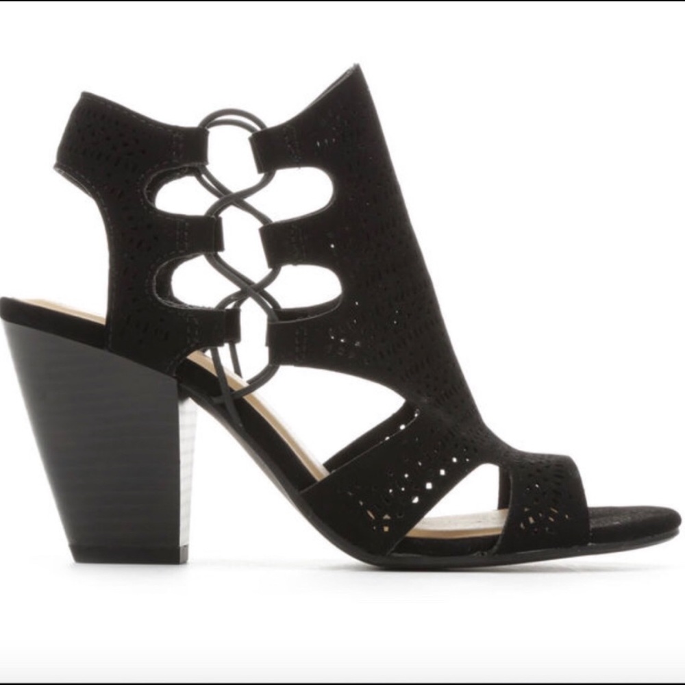 NWOT Sexy Open Toe Chunky Heel Sandals